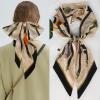 imageEXTREE Satin Scarf Mulberry Silk Printed Head Wrap Hair Band 7quotquot x 59quotquotA049