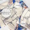 imageEXTREE Satin Scarf Mulberry Silk Printed Head Wrap Hair Band 7quotquot x 59quotquotA057