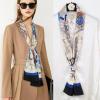 imageEXTREE Satin Scarf Mulberry Silk Printed Head Wrap Hair Band 7quotquot x 59quotquotA057