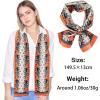 imageEXTREE Satin Scarf Mulberry Silk Printed Head Wrap Hair Band 7quotquot x 59quotquotA058