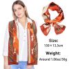imageEXTREE Satin Scarf Mulberry Silk Printed Head Wrap Hair Band 7quotquot x 59quotquotA062