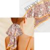 imageEXTREE Satin Scarf Mulberry Silk Printed Head Wrap Hair Band 7quotquot x 59quotquotA076