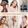 imageEXTREE Satin Scarf Mulberry Silk Printed Head Wrap Hair Band 7quotquot x 59quotquotA082