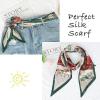 imageEXTREE Satin Scarf Mulberry Silk Printed Head Wrap Hair Band 7quotquot x 59quotquotA085