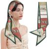 imageEXTREE Satin Scarf Mulberry Silk Printed Head Wrap Hair Band 7quotquot x 59quotquotA085