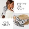 imageEXTREE Satin Scarf Mulberry Silk Printed Head Wrap Hair Band 7quotquot x 59quotquotA088