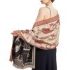 imageEXTREE Scarfs for Women Pashmina Silky Shawl Wrap for Evening Dressing Blanket Open Front Poncho CapeBeige 0ne