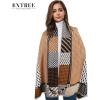 imageEXTREE Scarfs for Women Pashmina Silky Shawl Wrap for Evening Dressing Blanket Open Front Poncho CapeBlack Coffee