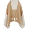 imageEXTREE Scarfs for Women Pashmina Silky Shawl Wrap for Evening Dressing Blanket Open Front Poncho CapeCamellia Khaki