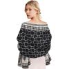 imageEXTREE Scarfs for Women Pashmina Silky Shawl Wrap for Evening Dressing Blanket Open Front Poncho CapeClassic Black and White