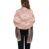 imageEXTREE Scarfs for Women Pashmina Silky Shawl Wrap for Evening Dressing Blanket Open Front Poncho CapeClover Pink