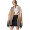 imageEXTREE Scarfs for Women Pashmina Silky Shawl Wrap for Evening Dressing Blanket Open Front Poncho CapeLoewe Camel