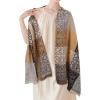 imageEXTREE Scarfs for Women Pashmina Silky Shawl Wrap for Evening Dressing Blanket Open Front Poncho CapeLoewe Camel