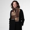 imageEXTREE Scarfs for Women Pashmina Silky Shawl Wrap for Evening Dressing Blanket Open Front Poncho CapePlaid Patchwork Leopard Brown