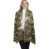imageEXTREE Scarfs for Women Pashmina Silky Shawl Wrap for Evening Dressing Blanket Open Front Poncho CapeSoft Cashew Green