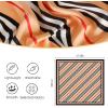 imageEXTREE Silk Feeling Scarf Medium Square Satin Head Scarf Sleeping Hair Wrapping for Women 275  275 inches Geometric lines