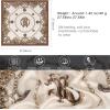 imageEXTREE Silk Feeling Scarf Medium Square Satin Head Scarf Sleeping Hair Wrapping for Women 275  275 inchesBeige Ambiguous Leopard Print