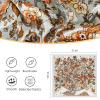 imageEXTREE Silk Feeling Scarf Medium Square Satin Head Scarf Sleeping Hair Wrapping for Women 275  275 inchesBeige Flowers