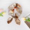 imageEXTREE Silk Feeling Scarf Medium Square Satin Head Scarf Sleeping Hair Wrapping for Women 275  275 inchesBig Lily Light Brown