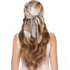 imageEXTREE Silk Feeling Scarf Medium Square Satin Head Scarf Sleeping Hair Wrapping for Women 275  275 inchesBig Lily Light Brown