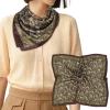imageEXTREE Silk Feeling Scarf Medium Square Satin Head Scarf Sleeping Hair Wrapping for Women 275  275 inchesButterfly Kidney Green