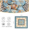 imageEXTREE Silk Feeling Scarf Medium Square Satin Head Scarf Sleeping Hair Wrapping for Women 275  275 inchesCamel Iron Chain Blue