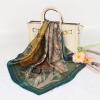 imageEXTREE Silk Feeling Scarf Medium Square Satin Head Scarf Sleeping Hair Wrapping for Women 275  275 inchesChunxi Green