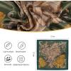 imageEXTREE Silk Feeling Scarf Medium Square Satin Head Scarf Sleeping Hair Wrapping for Women 275  275 inchesChunxi Green
