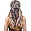 imageEXTREE Silk Feeling Scarf Medium Square Satin Head Scarf Sleeping Hair Wrapping for Women 275  275 inchesEmpty Cashew Nuts