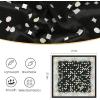 imageEXTREE Silk Feeling Scarf Medium Square Satin Head Scarf Sleeping Hair Wrapping for Women 275  275 inchesFour Leaf Clover Black