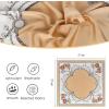 imageEXTREE Silk Feeling Scarf Medium Square Satin Head Scarf Sleeping Hair Wrapping for Women 275  275 inchesKhaki Lace