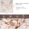 imageEXTREE Silk Feeling Scarf Medium Square Satin Head Scarf Sleeping Hair Wrapping for Women 275  275 inchesLine Drawing Peony Light Pink