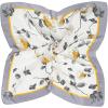 imageEXTREE Silk Feeling Scarf Medium Square Satin Head Scarf Sleeping Hair Wrapping for Women 275  275 inchesMedium Lemon Yellow Petals and Branches