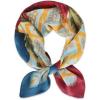 imageEXTREE Silk Feeling Scarf Medium Square Satin Head Scarf Sleeping Hair Wrapping for Women 275  275 inchesOil Painting Dandelion