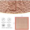 imageEXTREE Silk Feeling Scarf Medium Square Satin Head Scarf Sleeping Hair Wrapping for Women 275  275 inchesOrange Semicircle Pattern