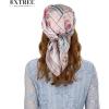 imageEXTREE Silk Feeling Scarf Medium Square Satin Head Scarf Sleeping Hair Wrapping for Women 275  275 inchesPink Pony