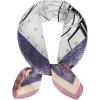 imageEXTREE Silk Feeling Scarf Medium Square Satin Head Scarf Sleeping Hair Wrapping for Women 275  275 inchesPurple Carriag