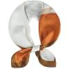 imageEXTREE Silk Feeling Scarf Medium Square Satin Head Scarf Sleeping Hair Wrapping for Women 275  275 inchesSunset Orange