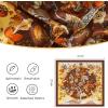 imageEXTREE Silk Feeling Scarf Medium Square Satin Head Scarf Sleeping Hair Wrapping for Women 275  275 inchesYellow Flowers
