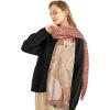imageEXTREE Women Scarf Pashmina Shawl Wrap for Evening Dressing Blanket Open Front Poncho Cape