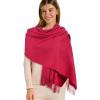 imageEXTREE Women Shawl Wrap Scarf Pashmina Wedding Christmas Birthday Gifts Idea Large Soft StoleType001red