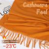 imageEXTREE Women Shawl Wrap Scarf Pashmina Wedding Christmas Birthday Gifts Idea Large Soft StoleType003orange