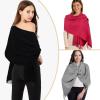 imageEXTREE Women Shawl Wrap Scarf Pashmina Wedding Christmas Birthday Gifts Idea Large Soft StoleType004black