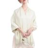 imageEXTREE Women Shawl Wrap Scarf Pashmina Wedding Christmas Birthday Gifts Idea Large Soft StoleType007white
