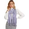 imageEXTREE Women Shawl Wrap Scarf Pashmina Wedding Christmas Birthday Gifts Idea Large Soft StoleType008purple
