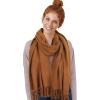 imageEXTREE Women Shawl Wrap Scarf Pashmina Wedding Christmas Birthday Gifts Idea Large Soft StoleType009brown