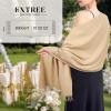 imageEXTREE Women Shawl Wrap Scarf Pashmina Wedding Christmas Birthday Gifts Idea Large Soft StoleType011