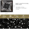 imageEXTREE Womens 35 inch Fashion Headscarf Silk Satin Scarf for Hair Wrapping at Night Bandana Square Scarf for SleepingBlack Camellia