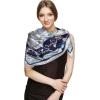 imageEXTREE Womens 35 inch Fashion Headscarf Silk Satin Scarf for Hair Wrapping at Night Bandana Square Scarf for SleepingClassic Blue