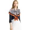 imageEXTREE Womens 35 inch Fashion Headscarf Silk Satin Scarf for Hair Wrapping at Night Bandana Square Scarf for SleepingLeopard